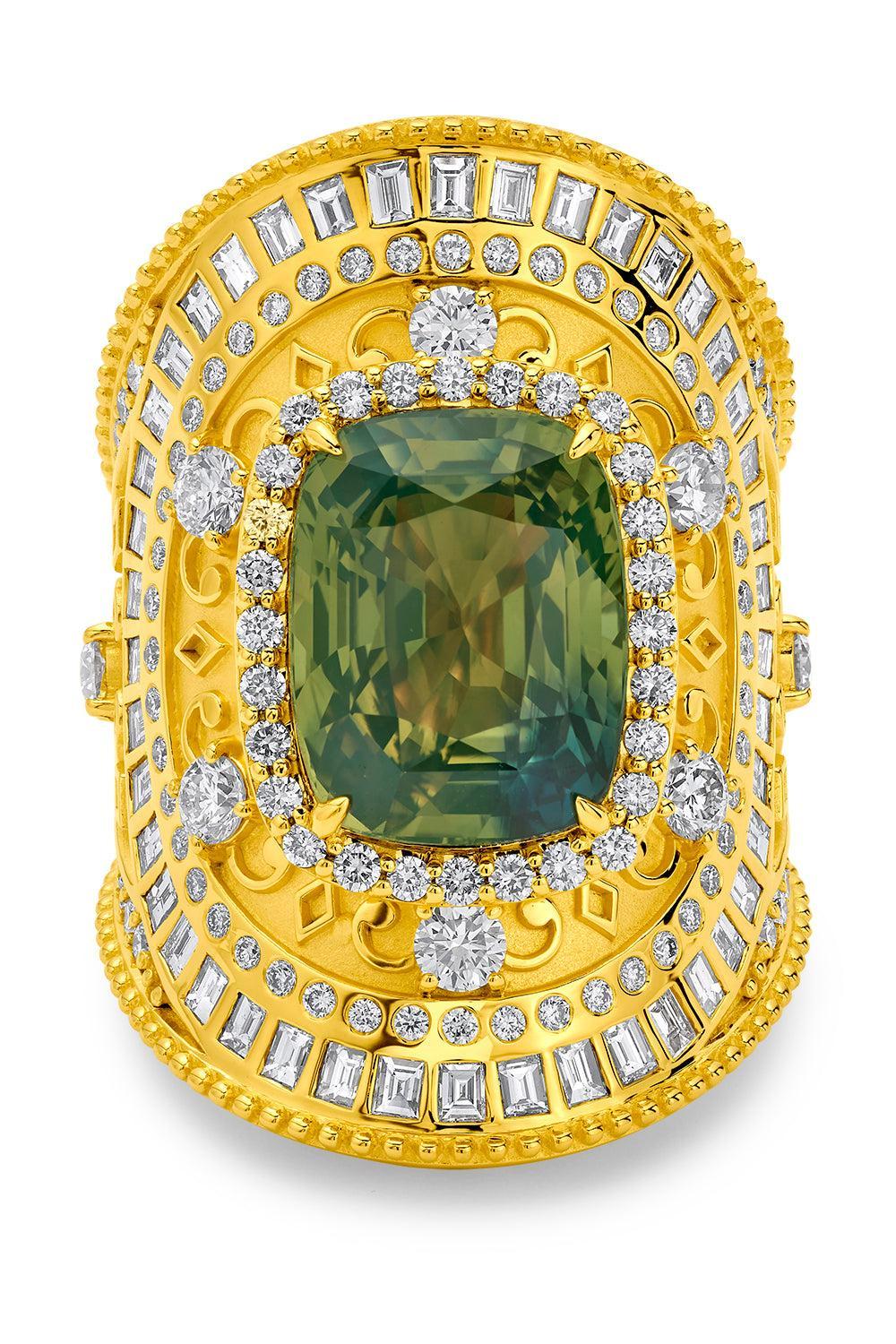 Parti Sapphire Diamond Wrap Ring