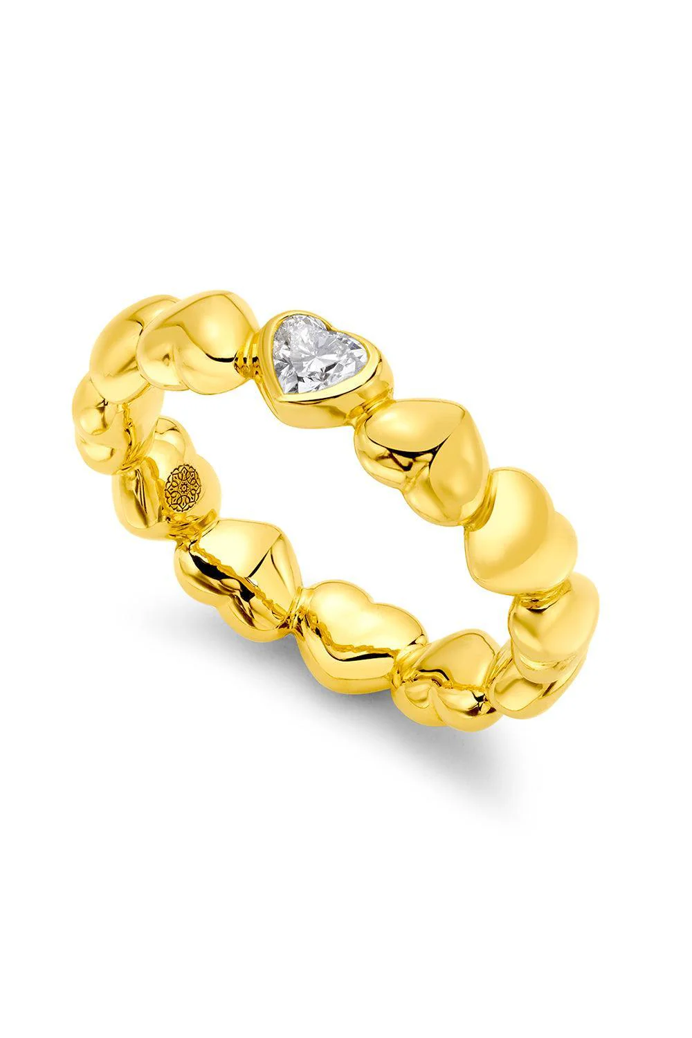 Puffy Heart Diamond Ring