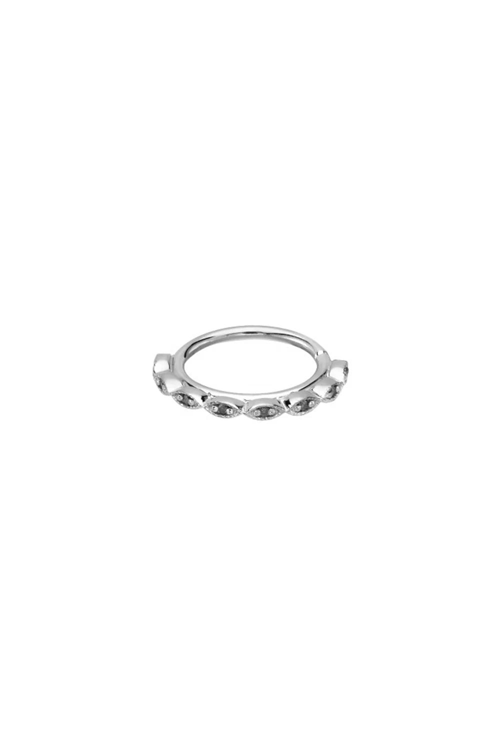 Black Diamond Violet Seam Ear Ring