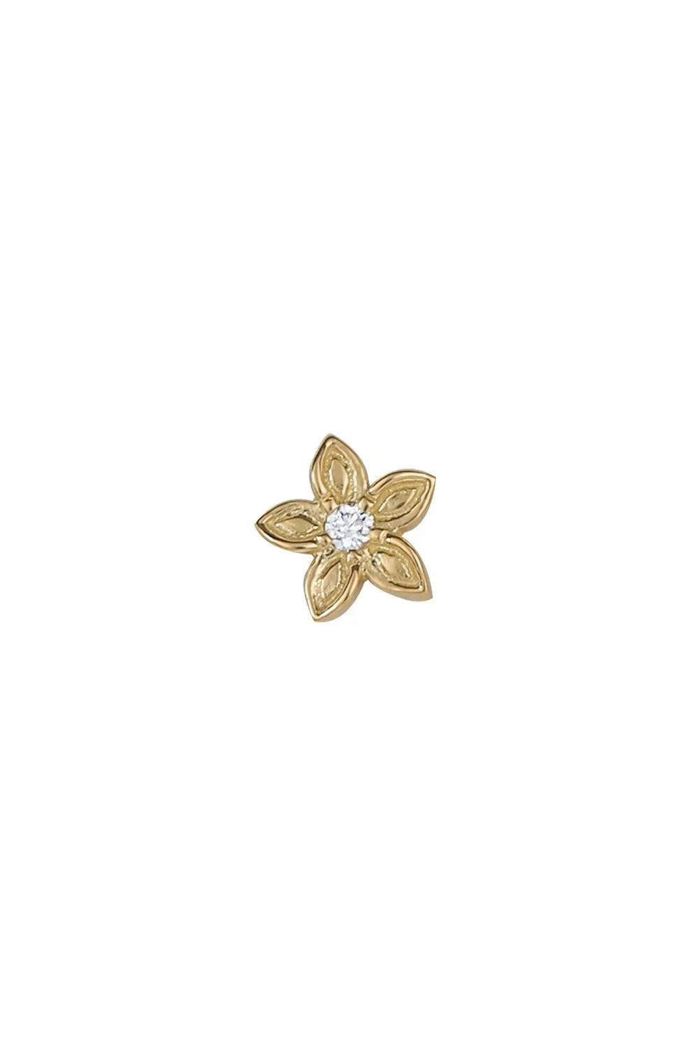 Diamond Hibiscus Flower Ear Pin