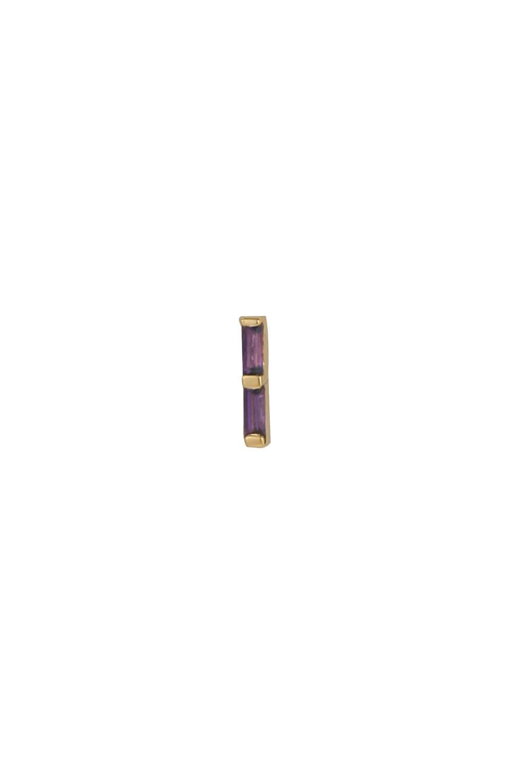 Double Bar Amethyst Ear Pin