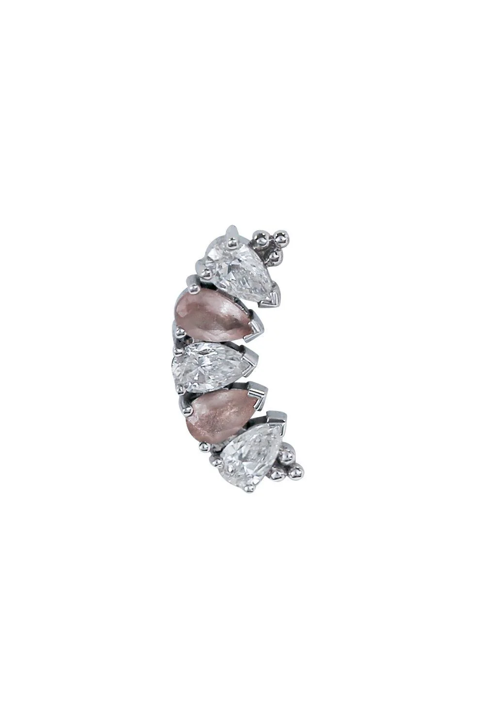 Oregan Sunstone Diamond Ear End