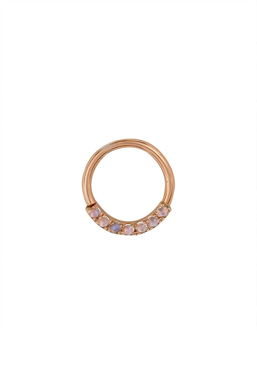 Rainbow Moonstone Blaze 7 Fixed Ear Ring