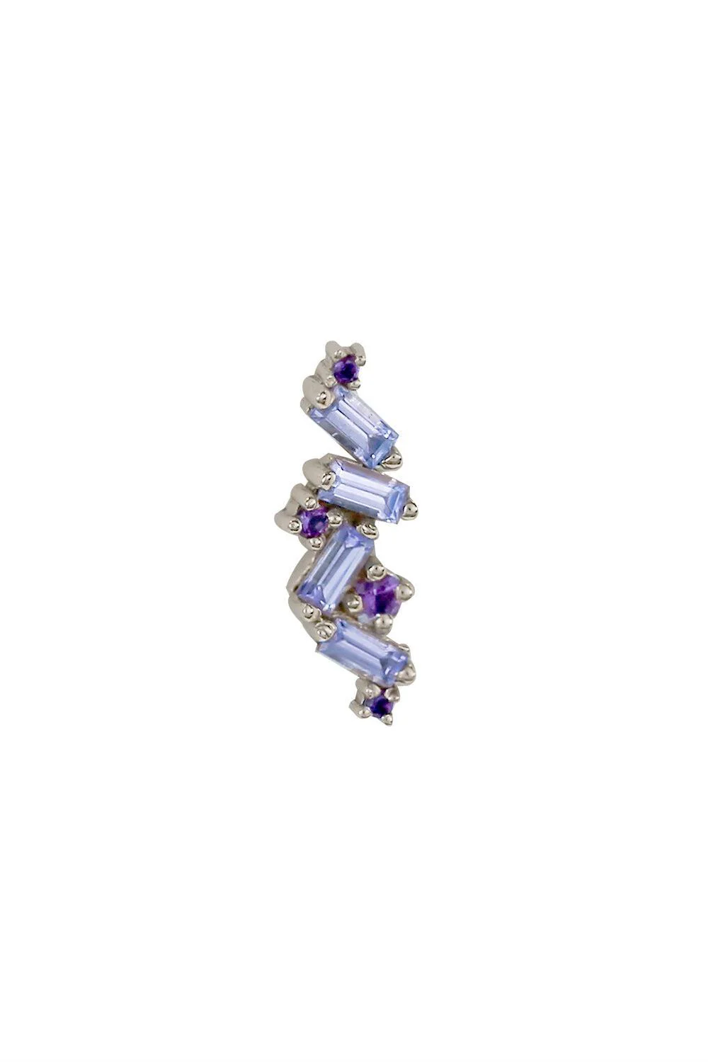 Tanzanite Amethyst Curve Ear End