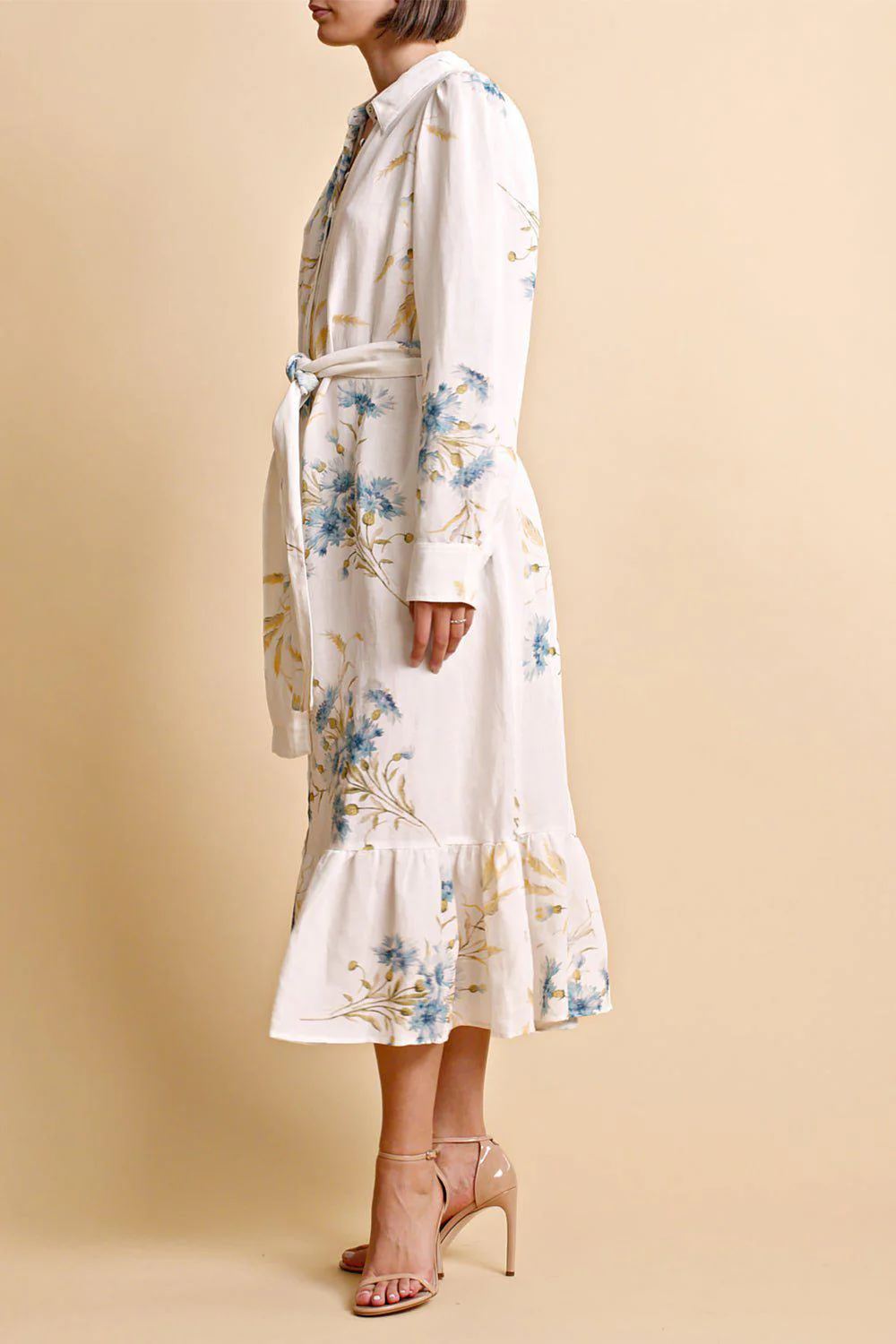 Floral Midi Shirt Dress - Image 3
