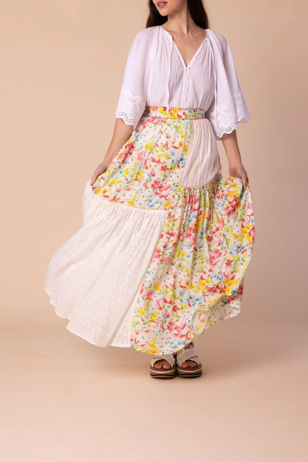 Patchwork Maxi Skirt - Image 2