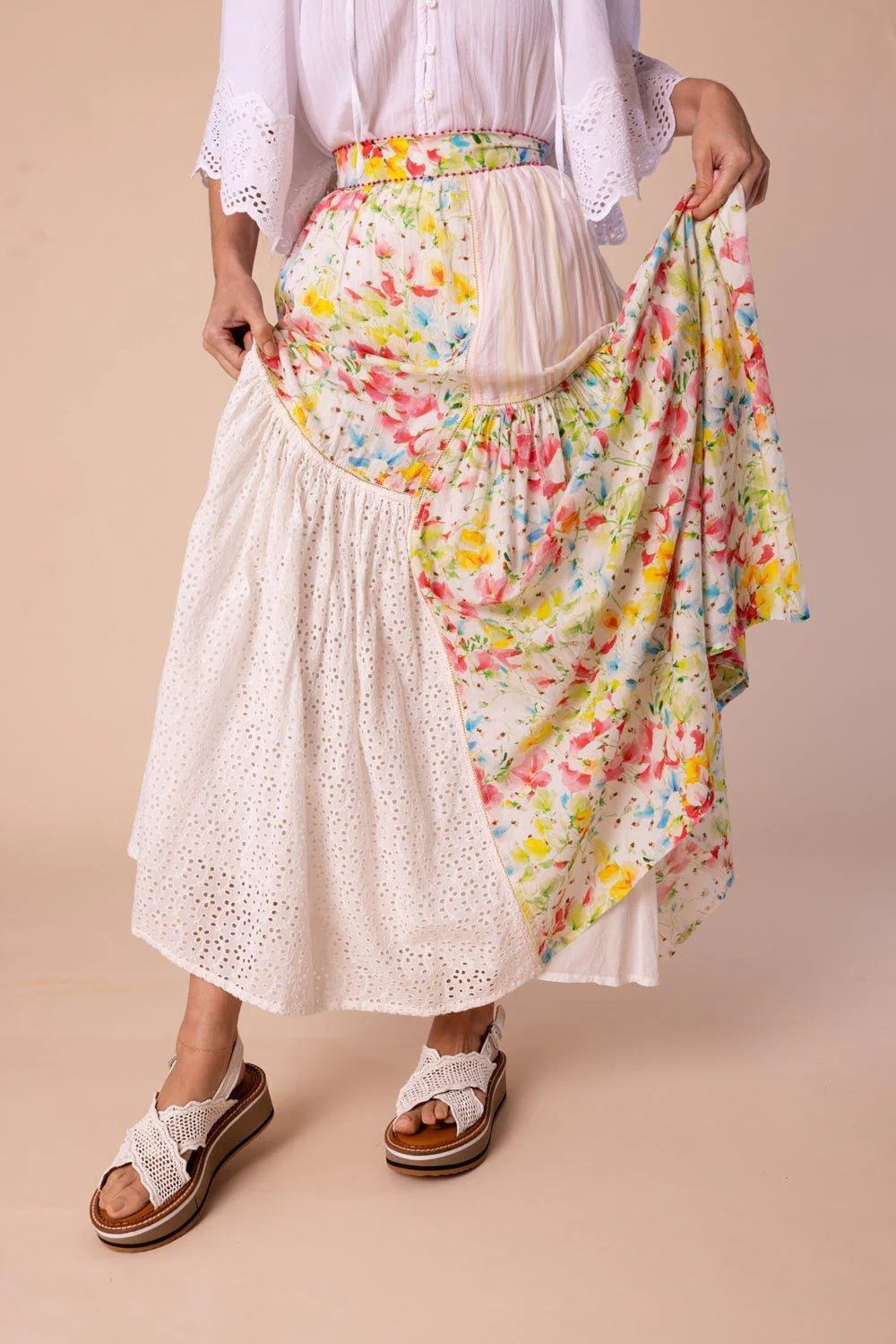 Patchwork Maxi Skirt - Image 3
