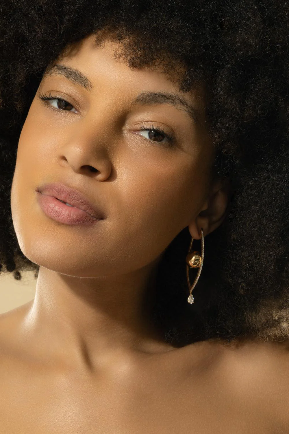 Diamond Large Reflections Hoop Earrings - Image 3