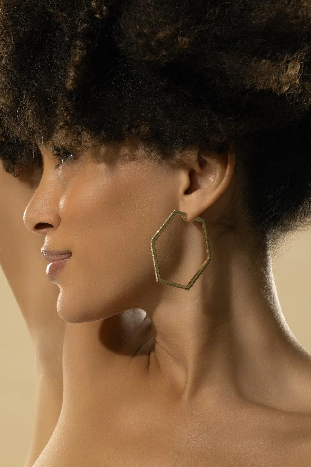 Large B Home Hoop Earrings - Image 3