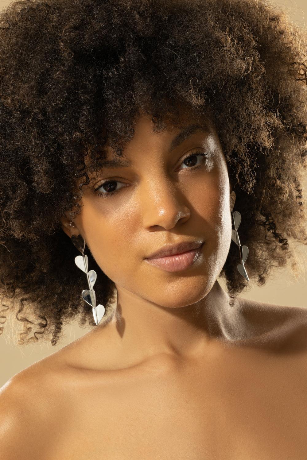 Large Wings Of Love Drop Earrings - Image 3