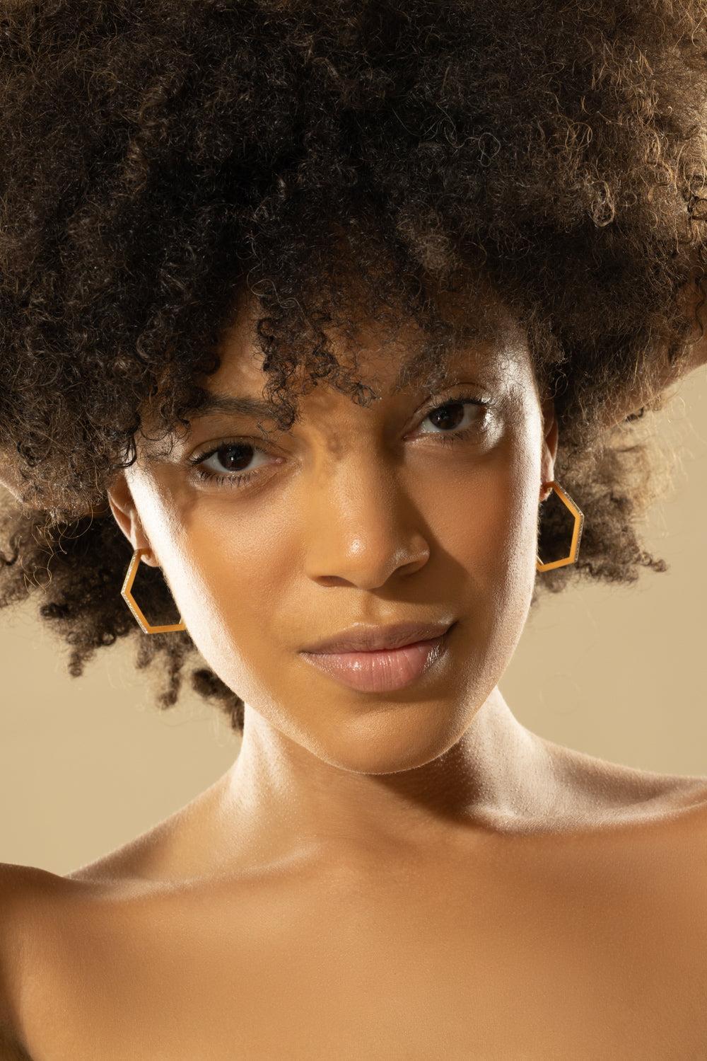 Medium B Home Hoop Earrings - Image 3