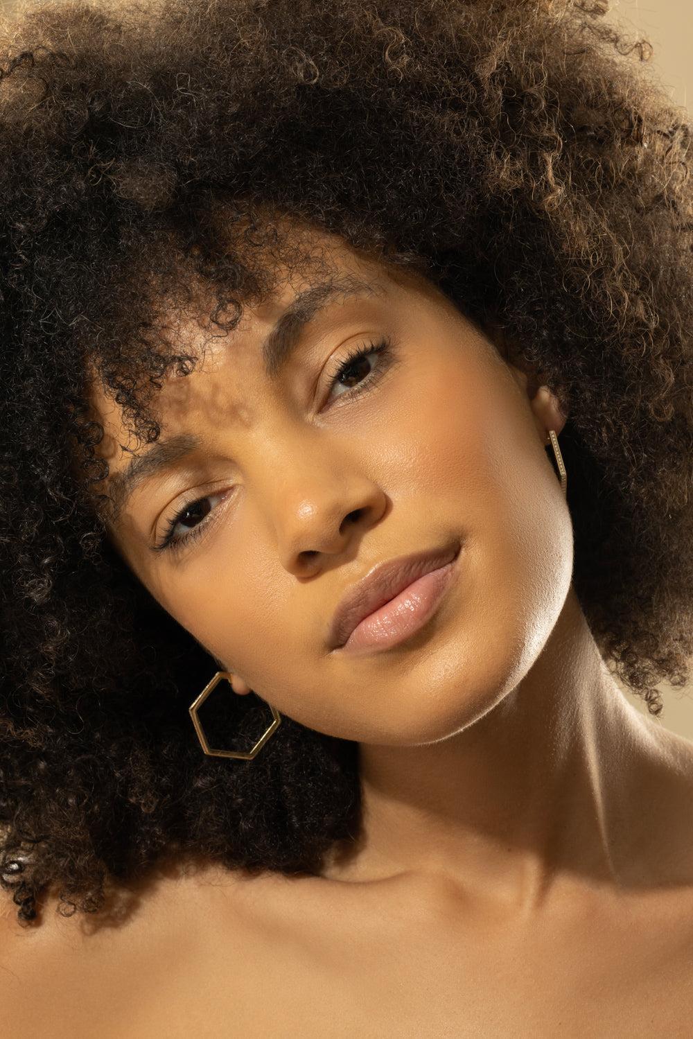 Medium B Home Hoop Earrings - Image 4