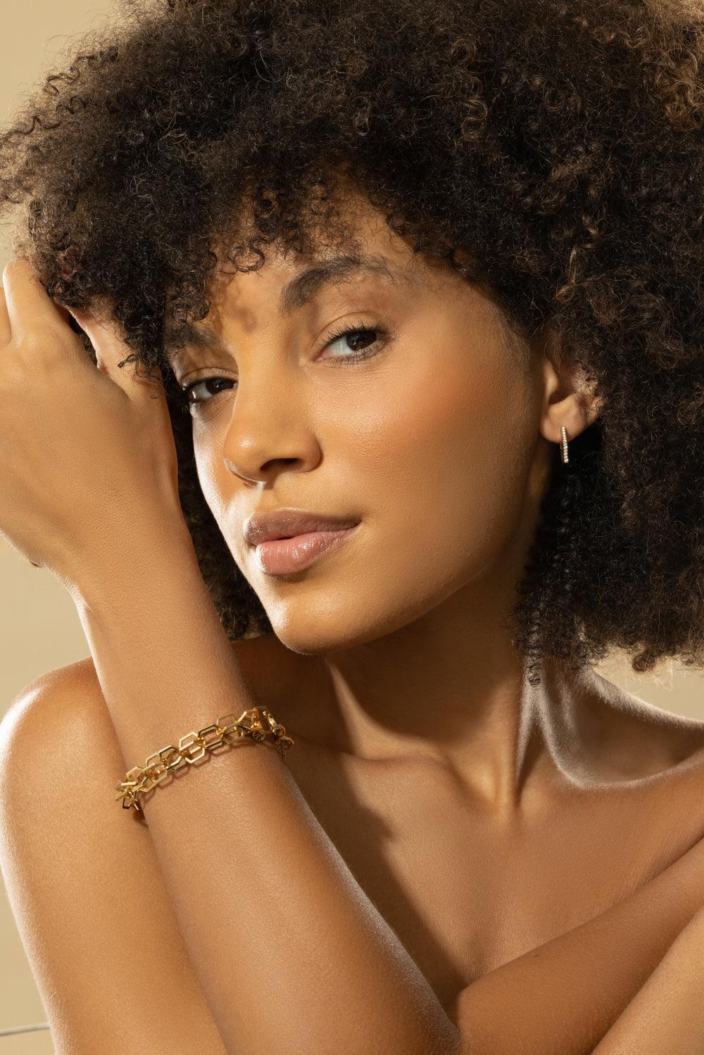 Small B Home Hoop Earrings - Image 2