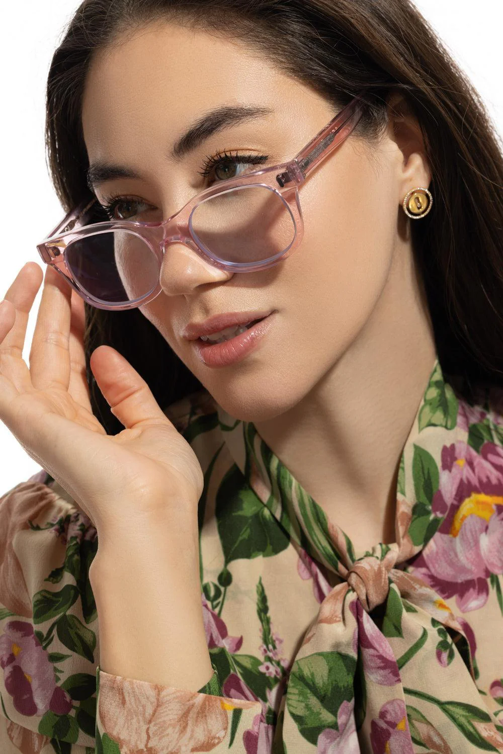 Bixby Compact Reading Glasses - Clear Pink - Image 3