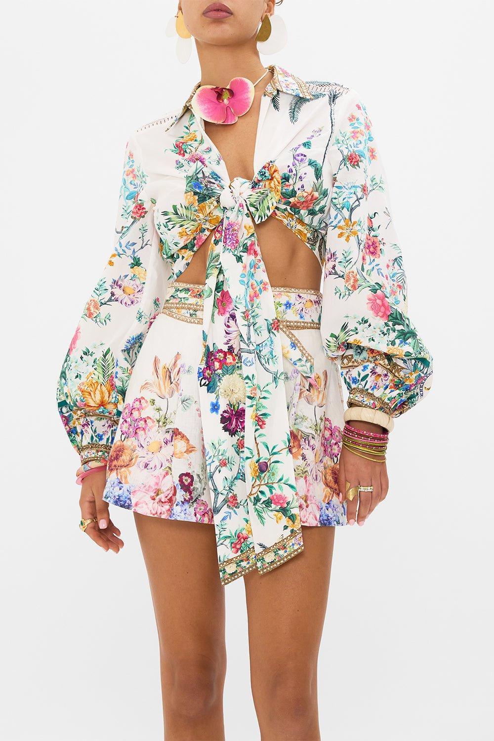 Cropped Wrap Shirt - Image 2