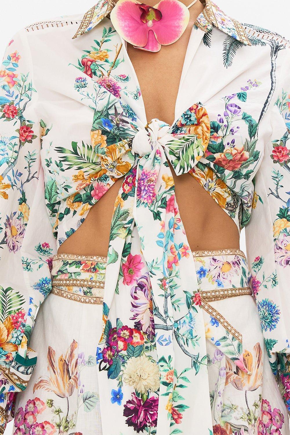 Cropped Wrap Shirt - Image 3