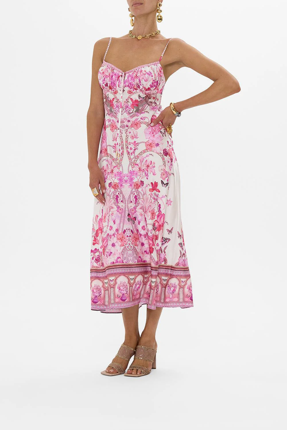 GATHERED BODICE BIAS DRESS - Image 2