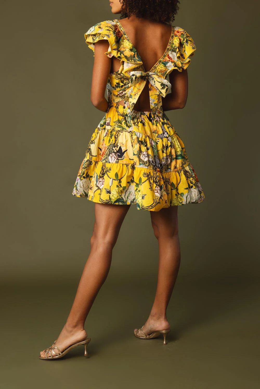 Neck Frill Short Dress - Image 5