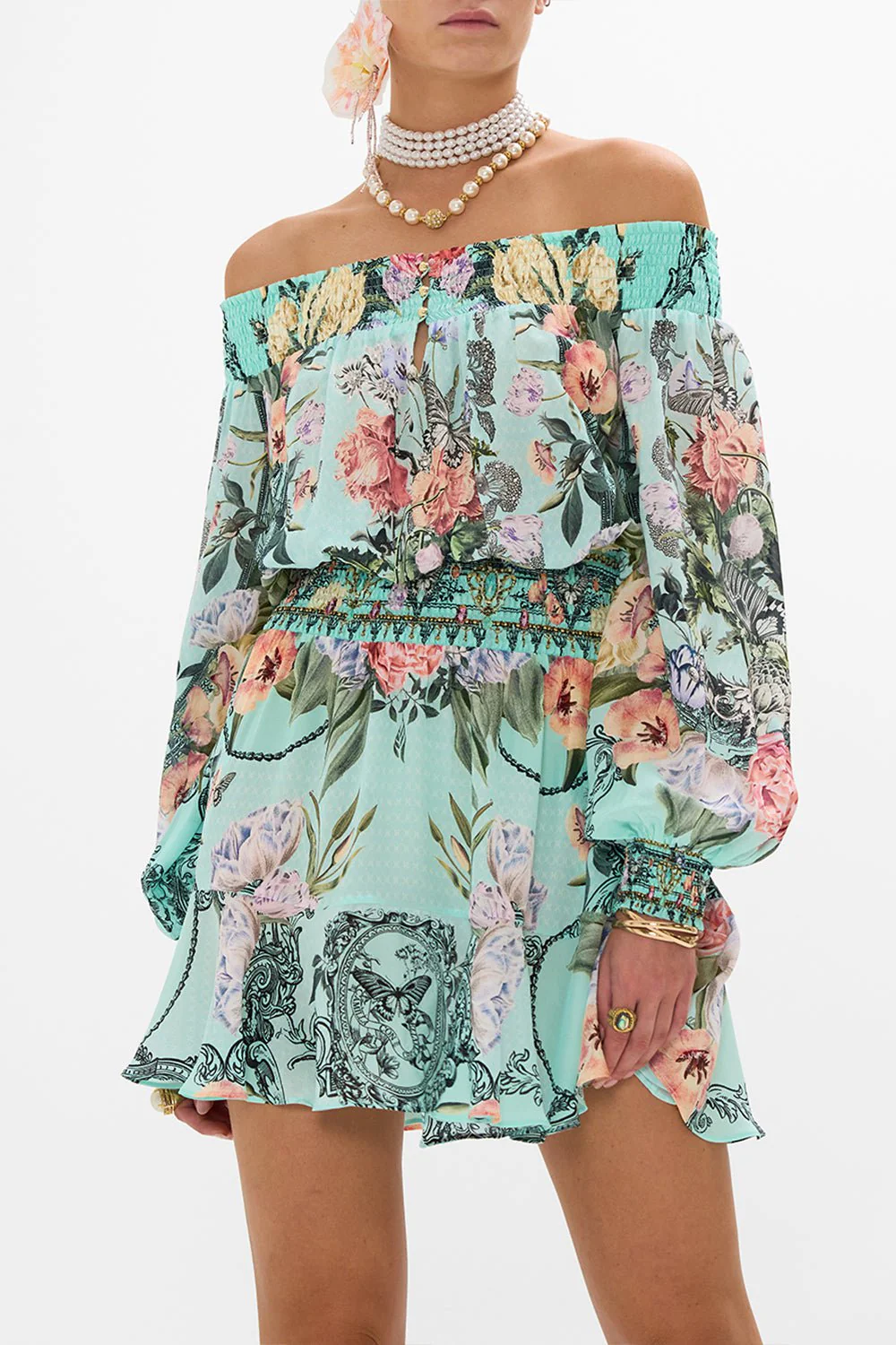 Off Shoulder Short Dress - Image 2