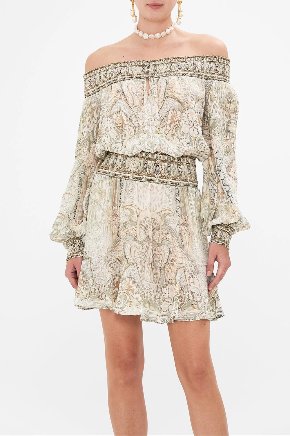 Off Shoulder Short Dress - Image 2