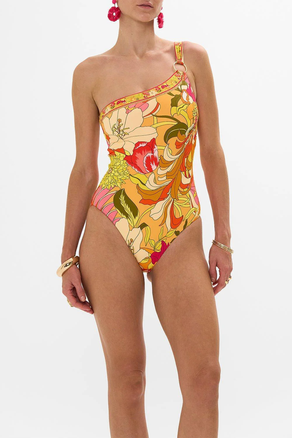 One Shoulder One Piece Swimsuit - Image 2
