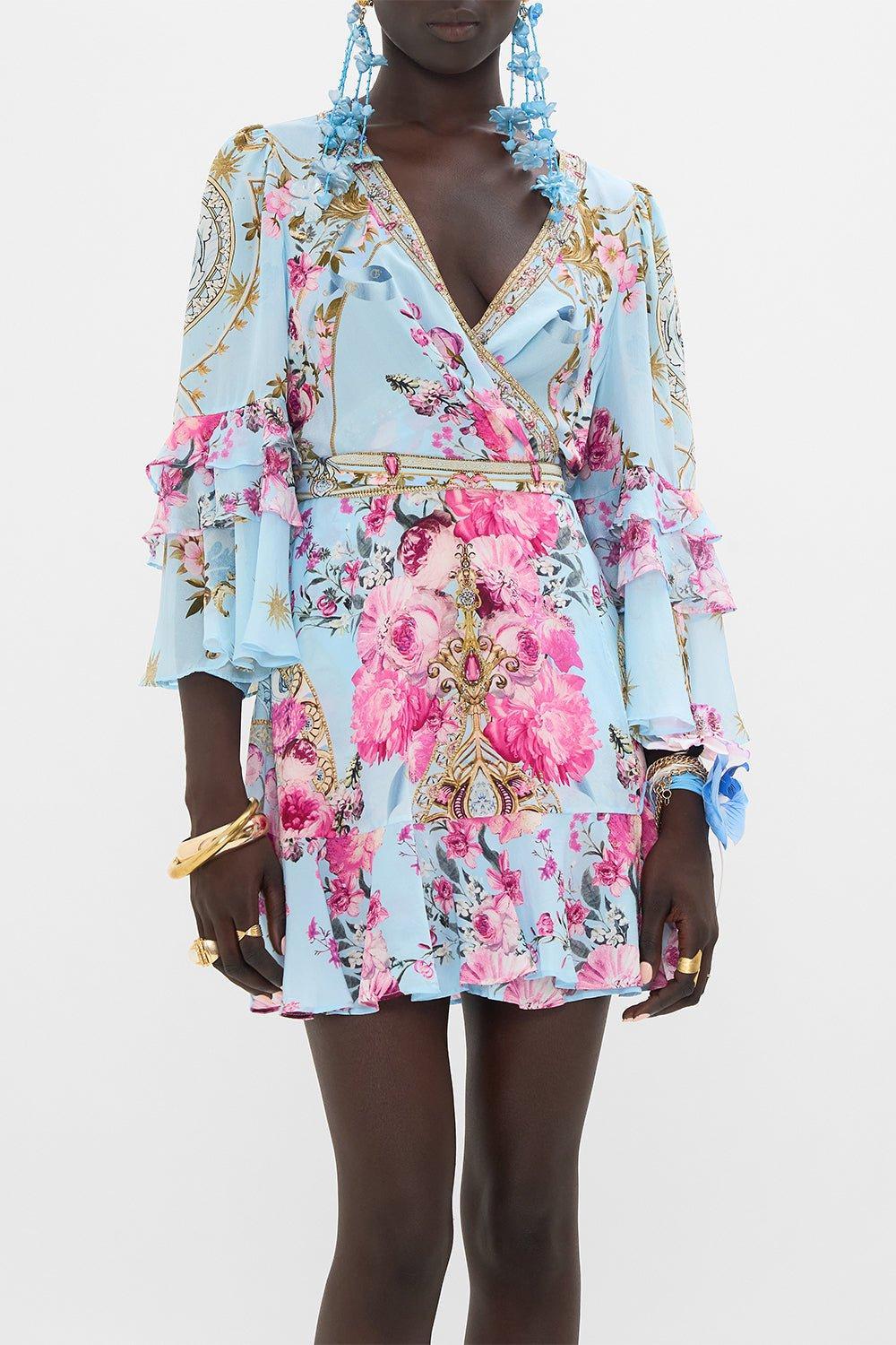 Ruffle Sleeve Wrap Dress - Image 3