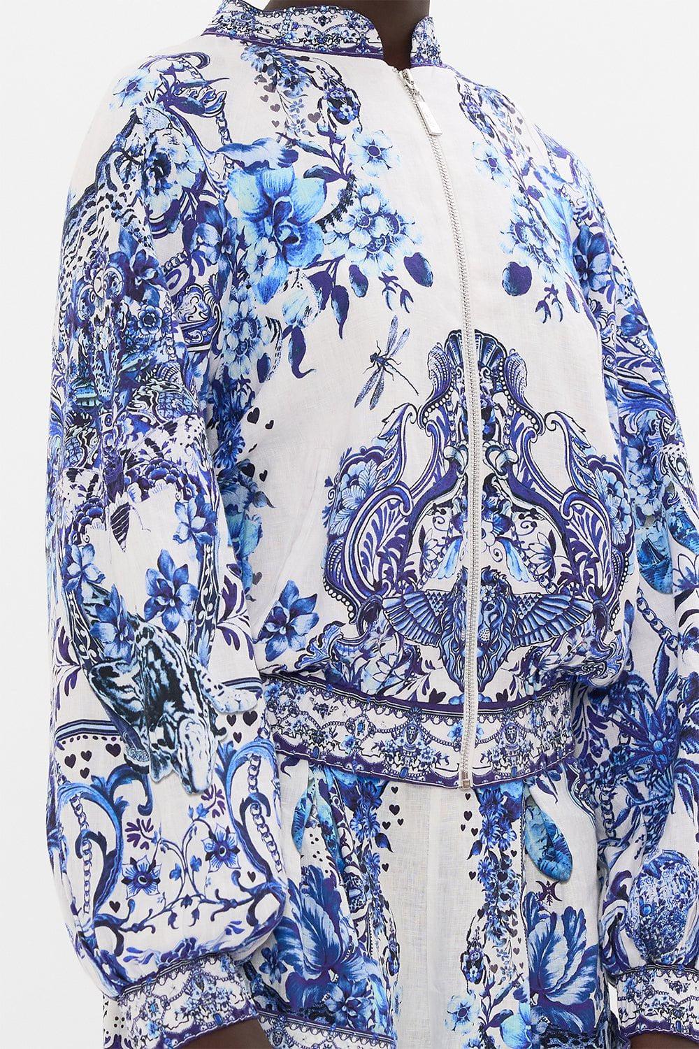 Shirred Cuff Bomber Jacket - Image 6