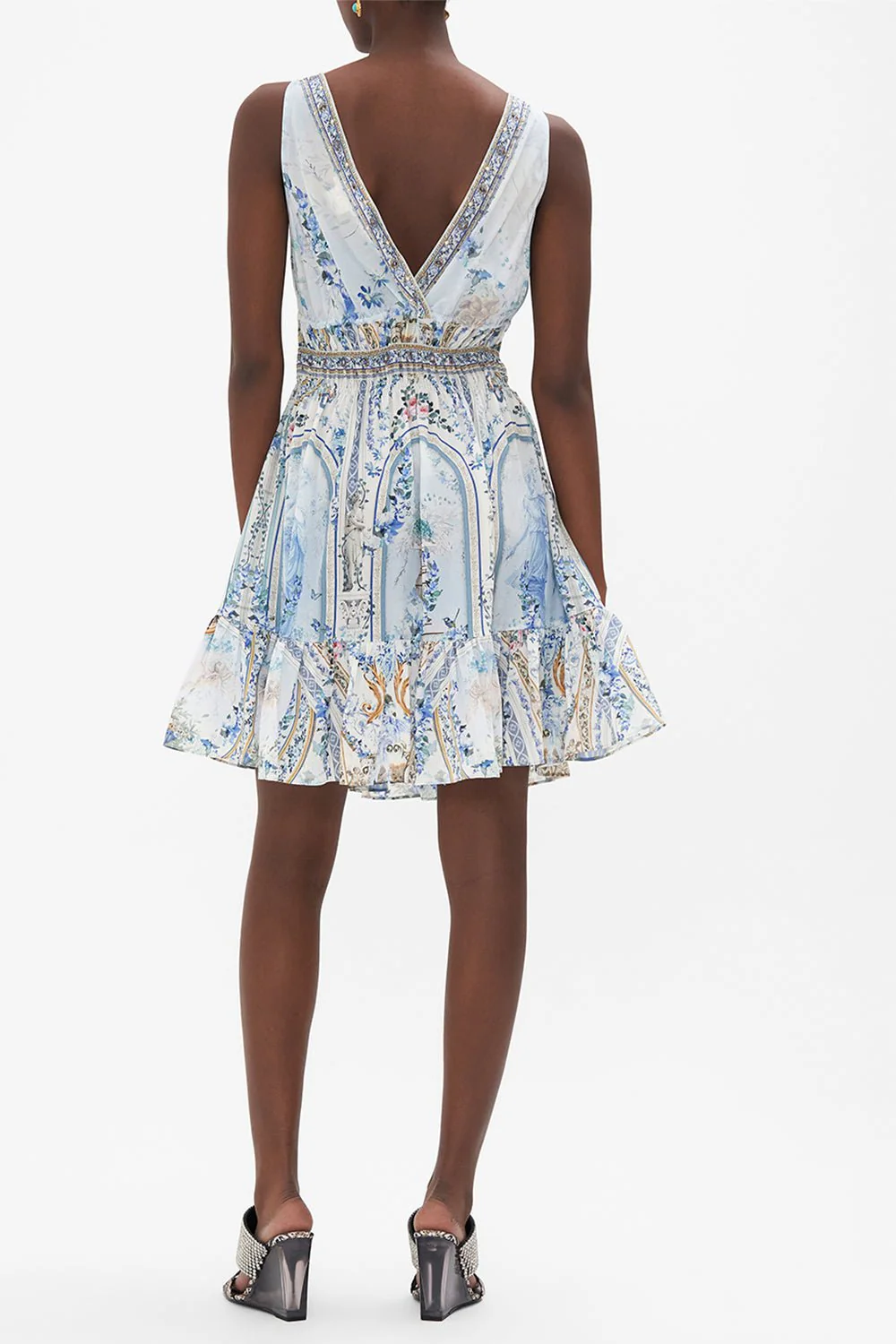 Shirred Waist Mini Dress - Image 5