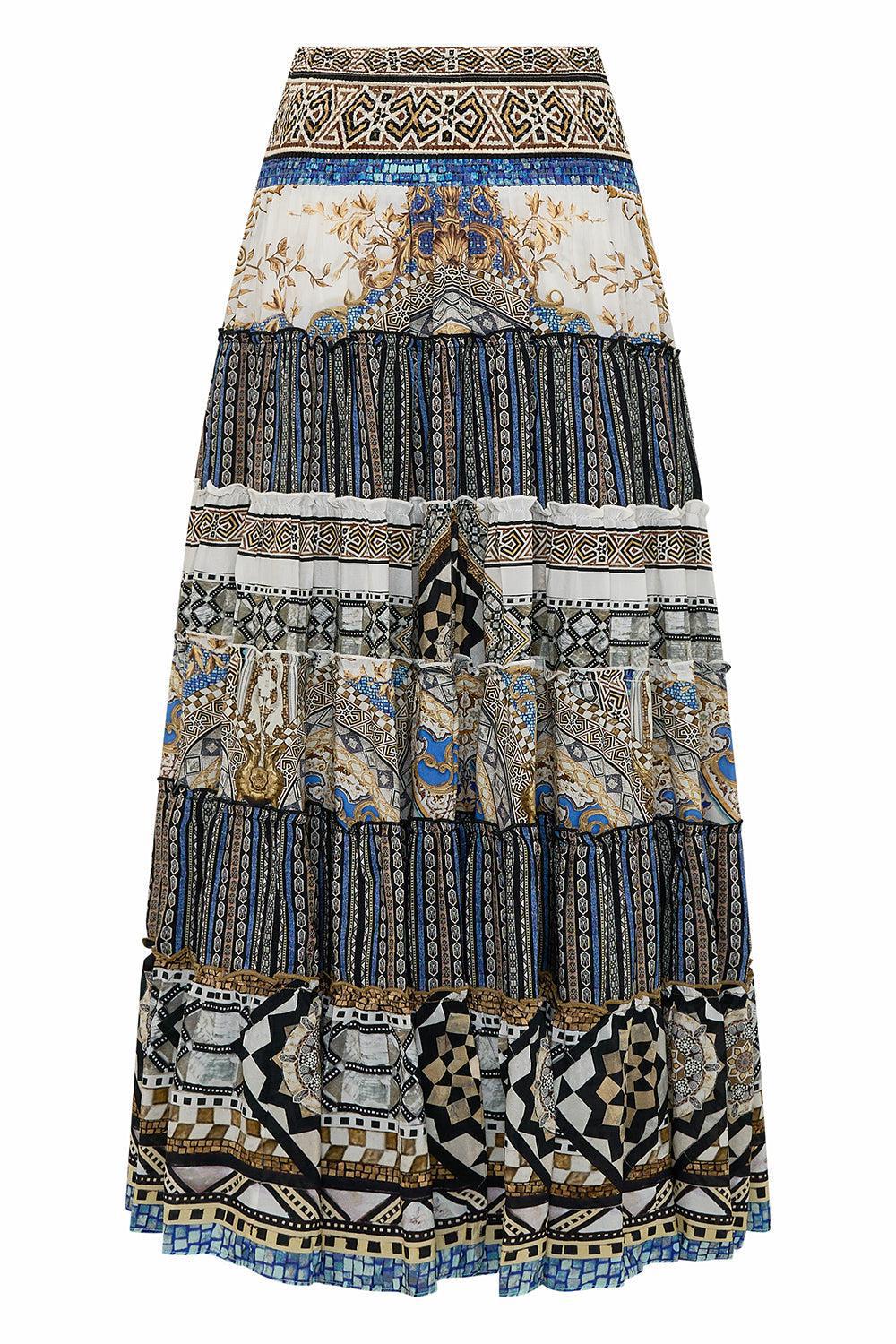 Shirred Waist Tiered Circle Skirt - Image 6