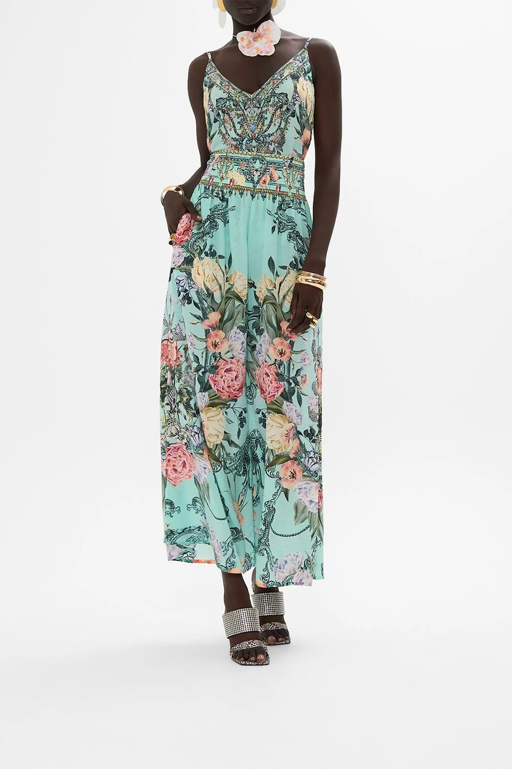 Shirred Waist Wide Leg Pant - Image 2