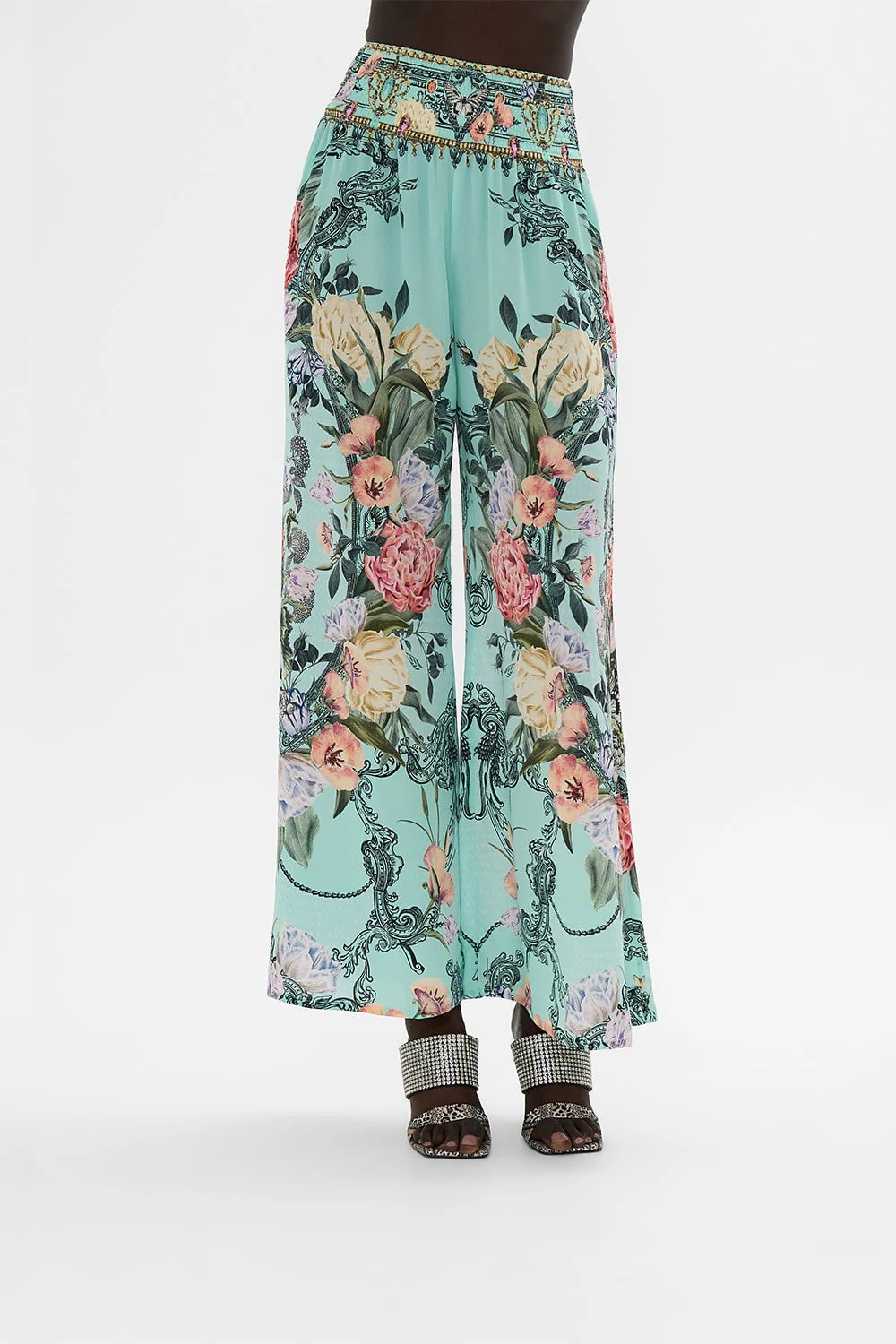 Shirred Waist Wide Leg Pant - Image 3