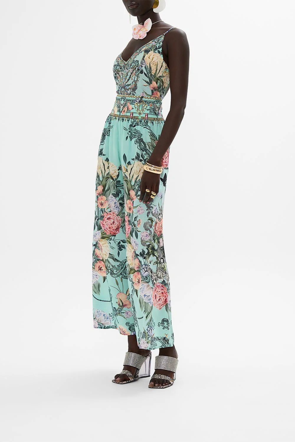 Shirred Waist Wide Leg Pant - Image 4
