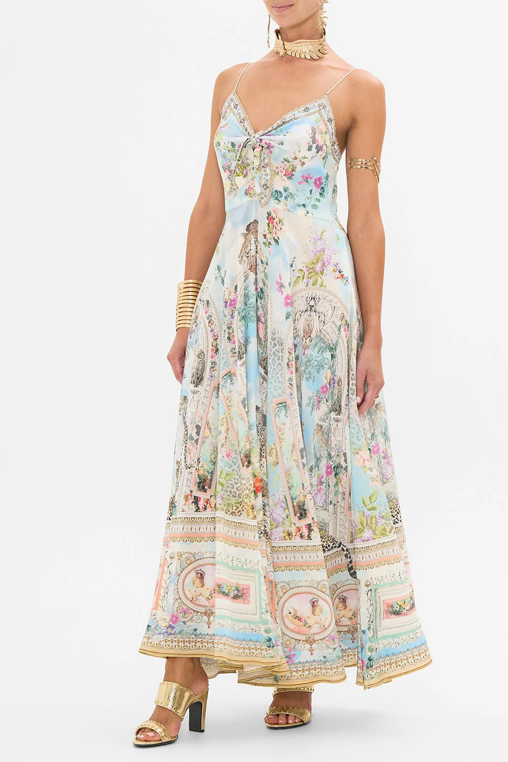 Tie Front Long Dress - Image 2