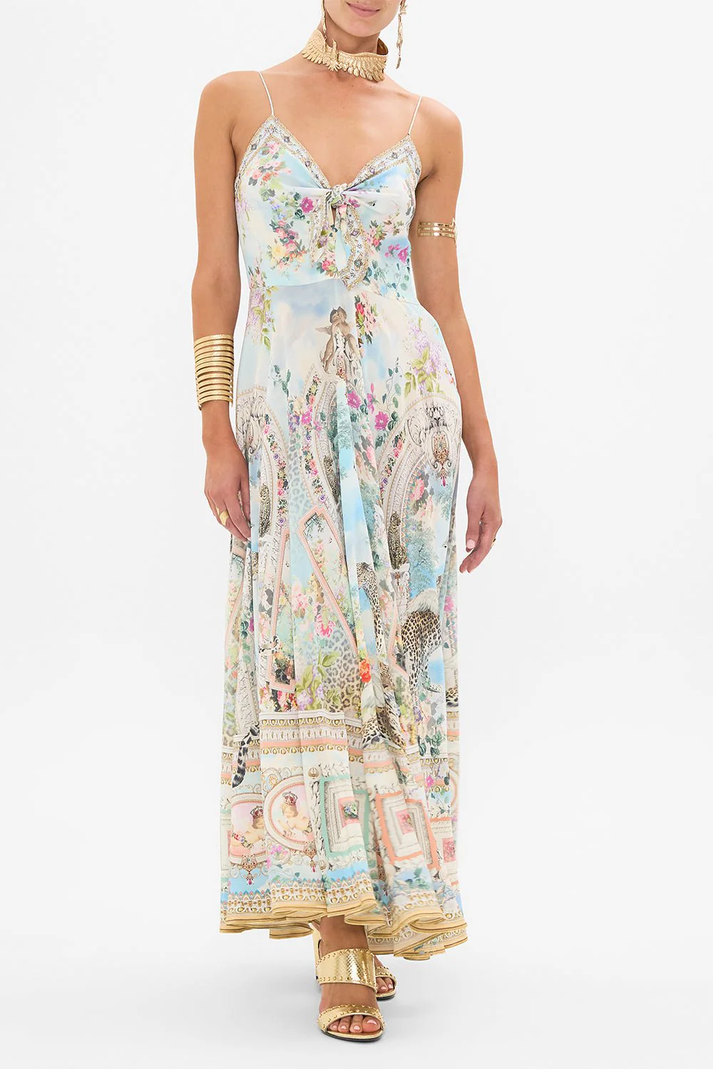 Tie Front Long Dress - Image 6