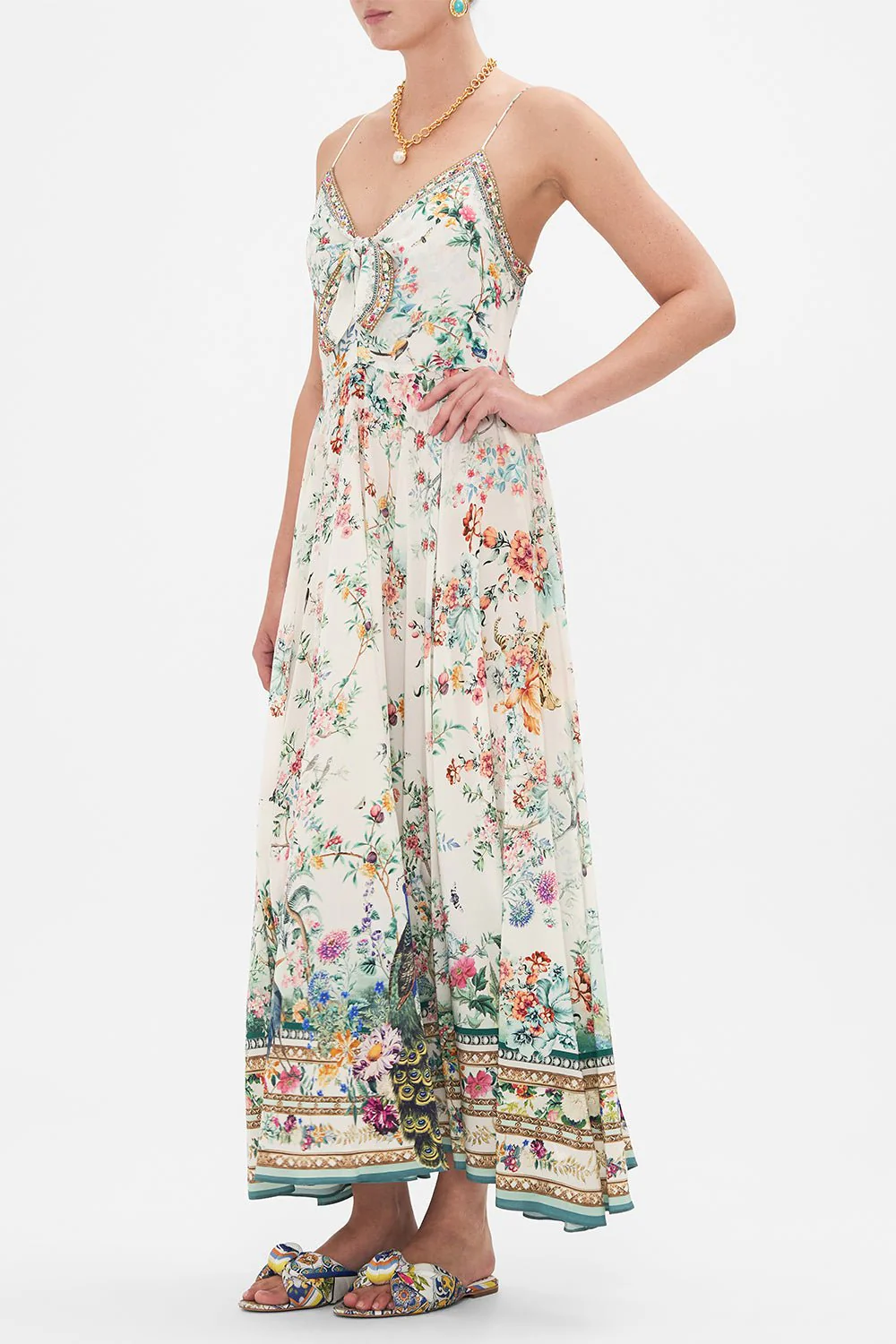 Tie Front Long Dress - Image 5