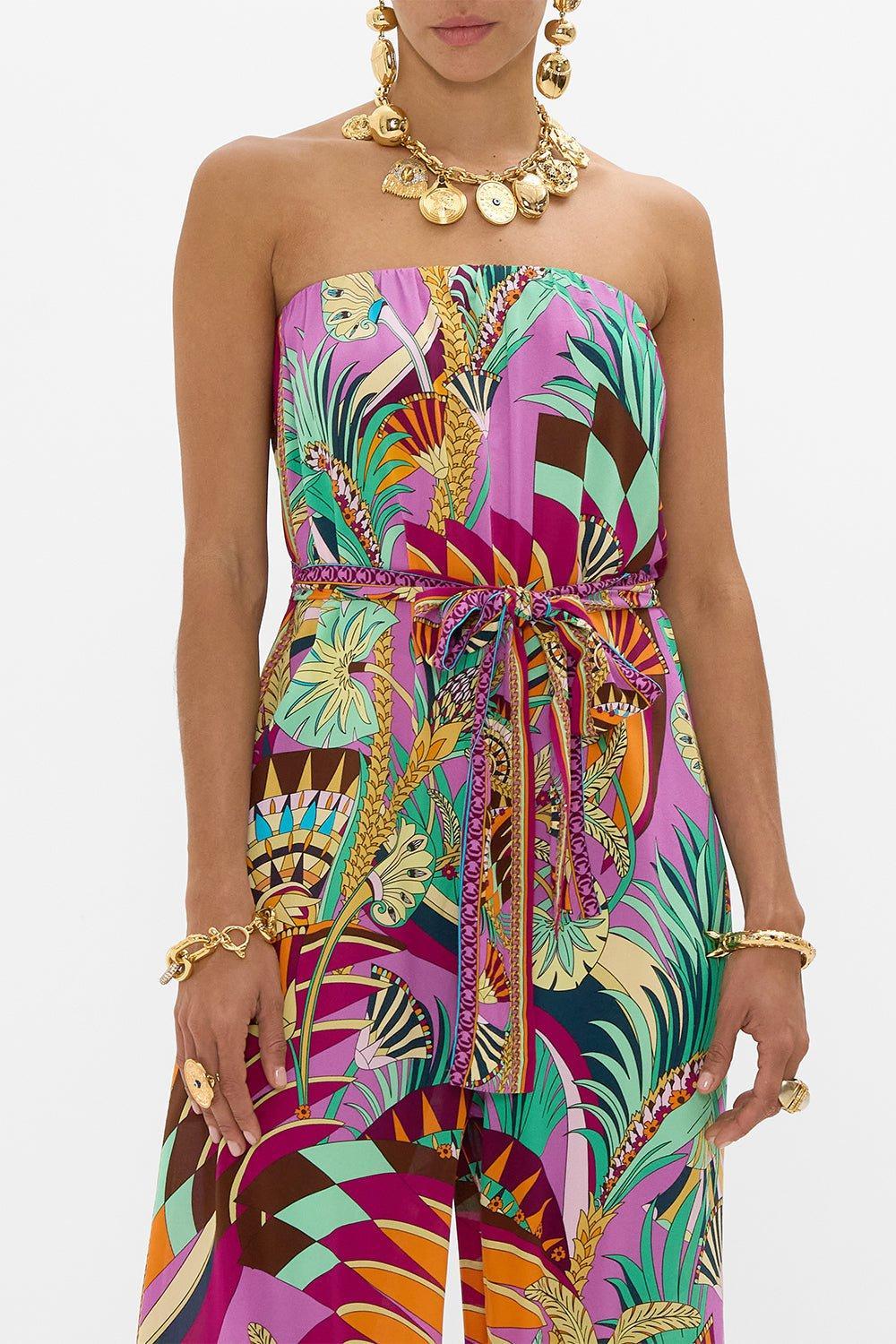 Tie Waist Strapless Jumpsuit - Image 5