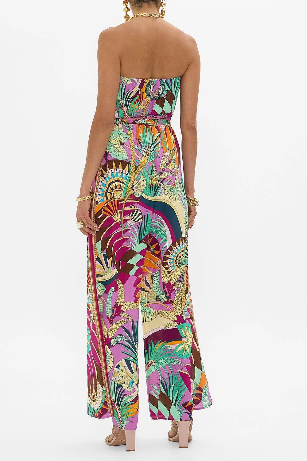 Tie Waist Strapless Jumpsuit - Image 7