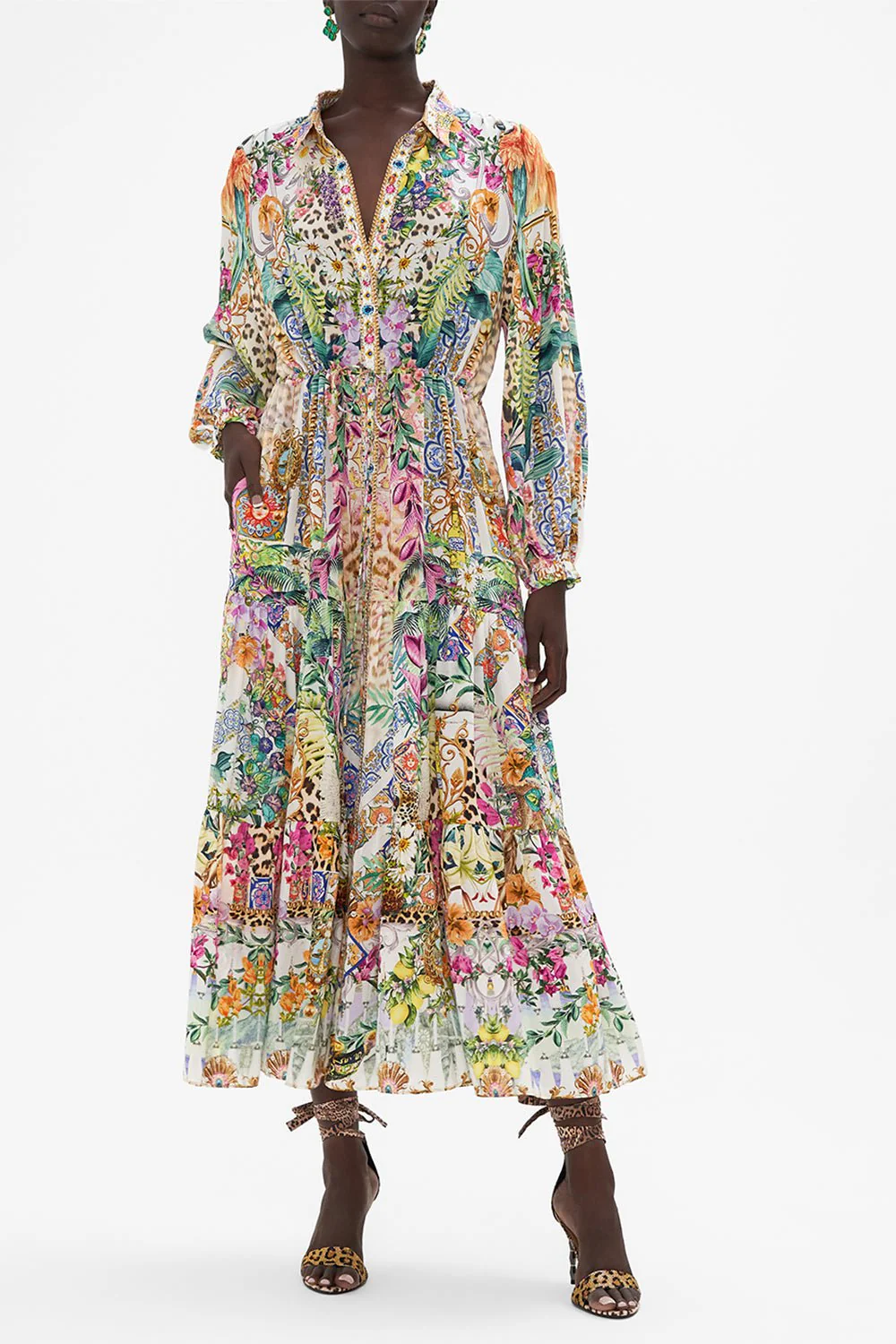 Tiered Shirt Dress - Image 2