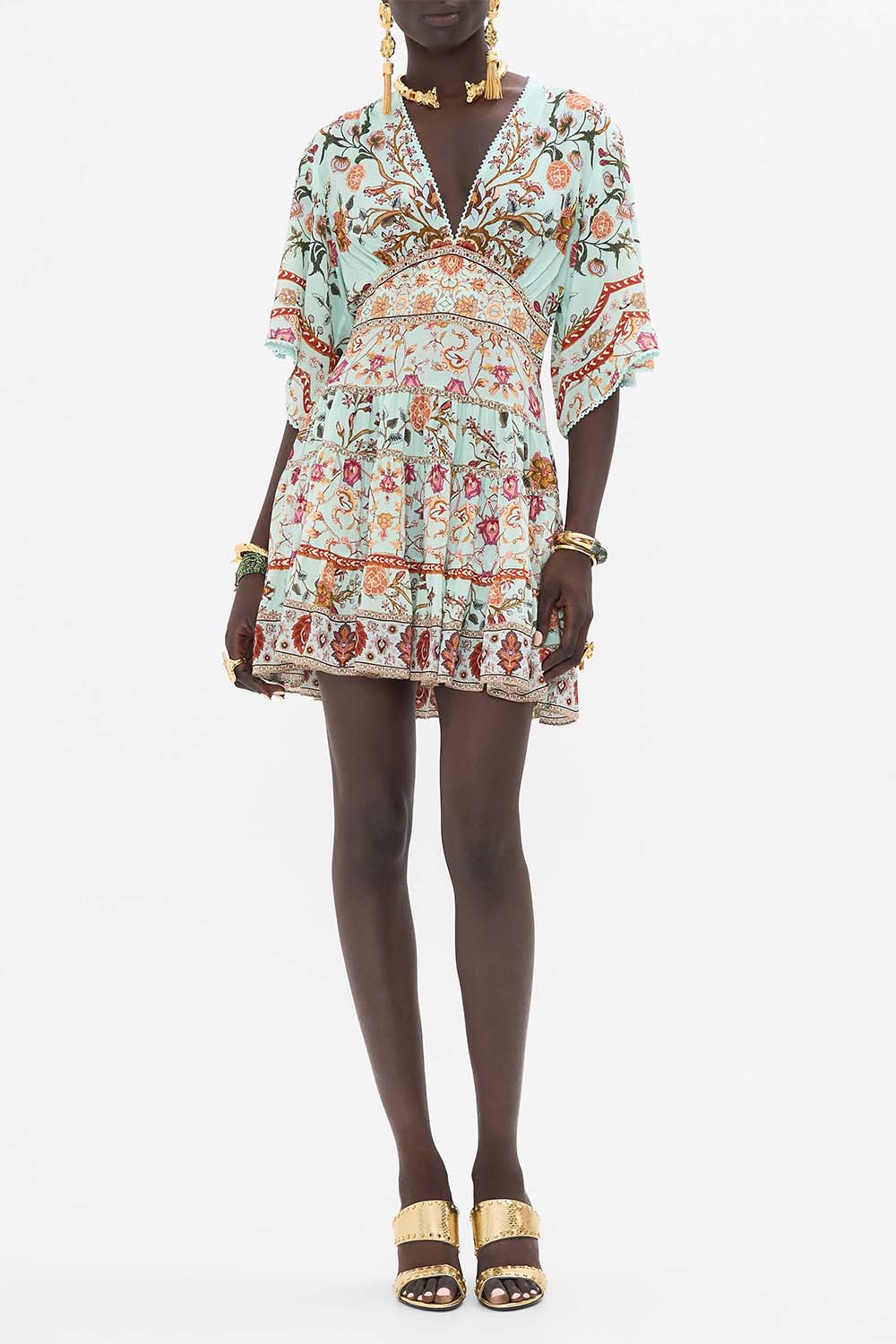 Tiered Skirt Mini Dress - Image 3