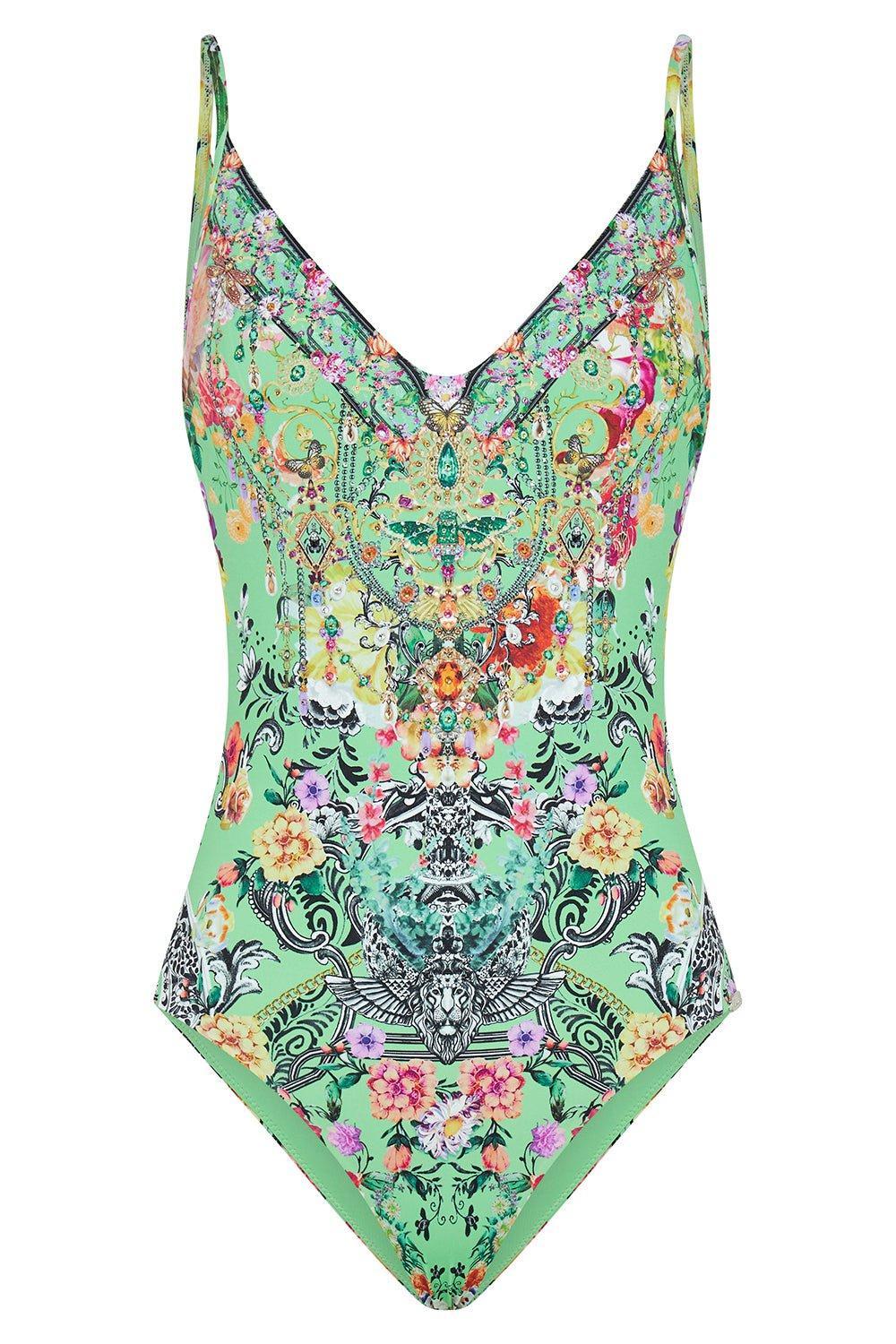 Wired Vneck One Piece Swimsuit