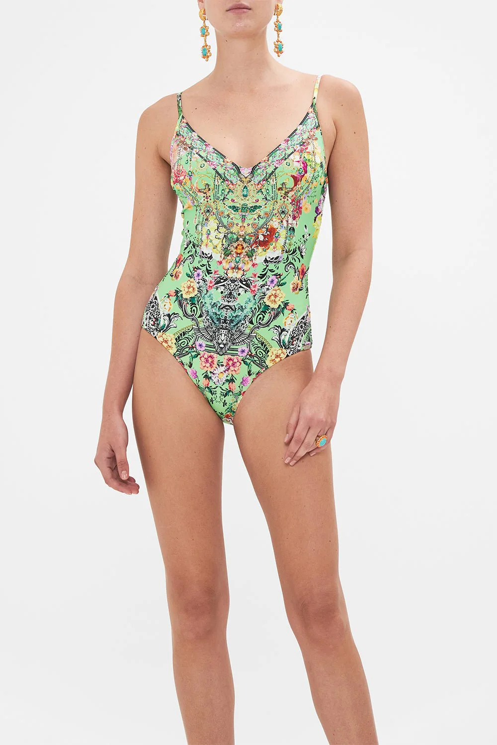 Wired Vneck One Piece Swimsuit - Image 2