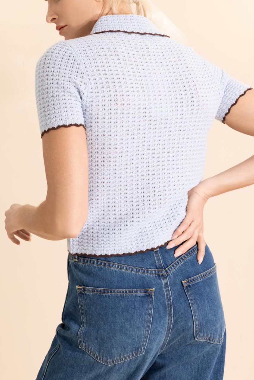 Melody Polo - Light Blue Brown - Image 4