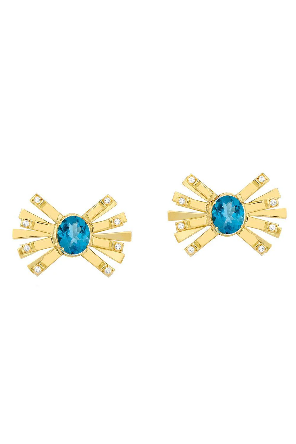 Blue Topaz Mini Farfalle Earrings