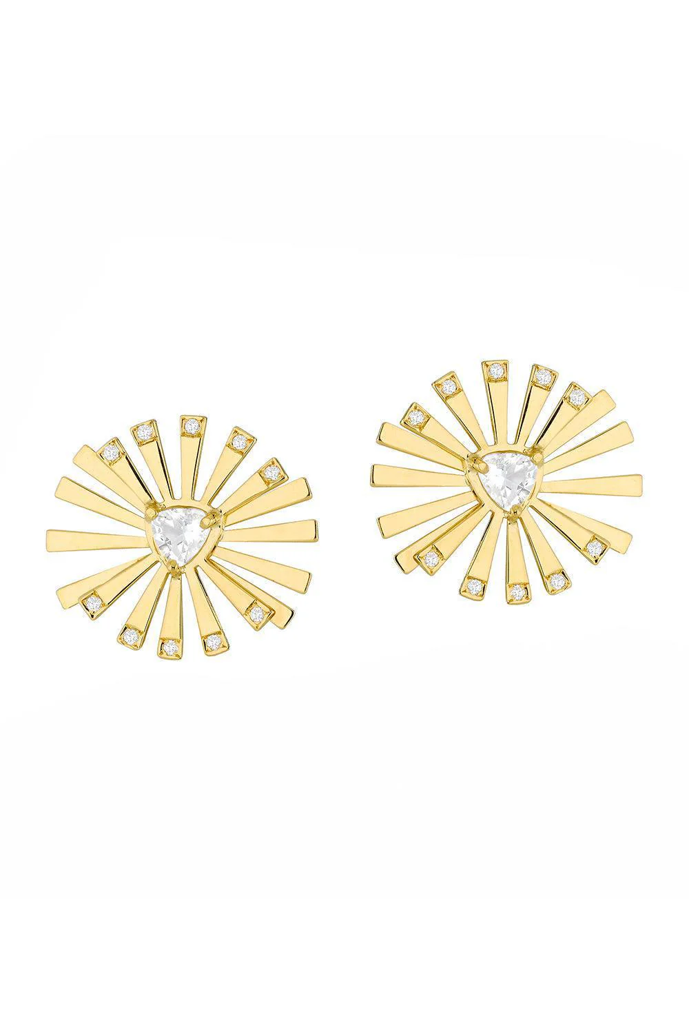 Blue Topaz Mini Sunshine Earrings