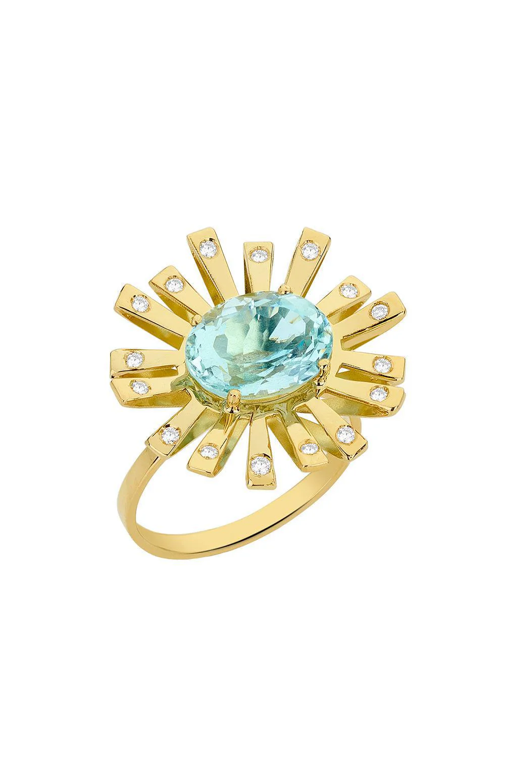 Blue Topaz Sunshine La Belle Ring