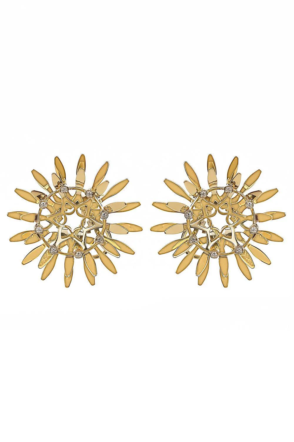 Diamond Mandala Hoop Earrings