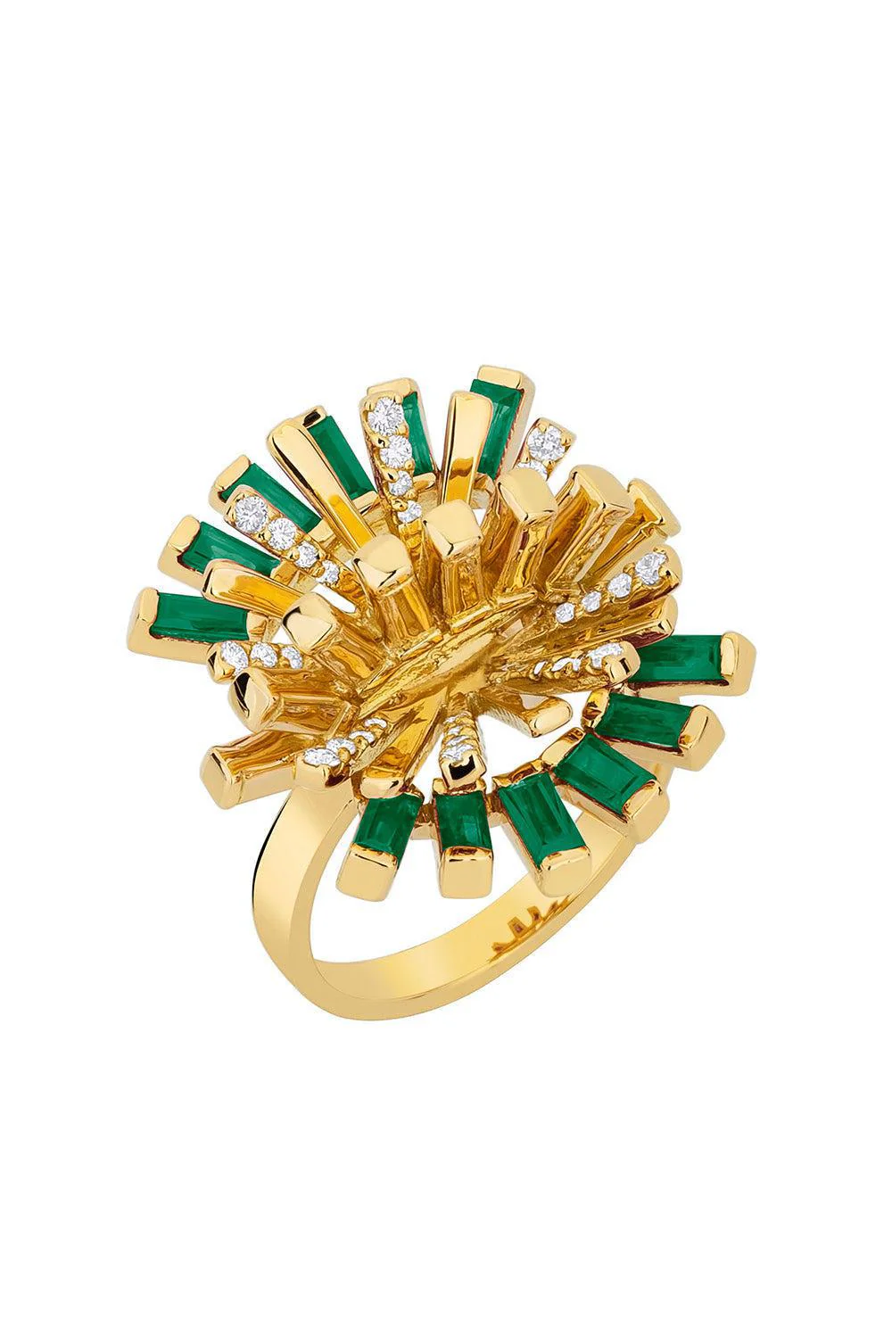 Emerald Hedgehog Ring