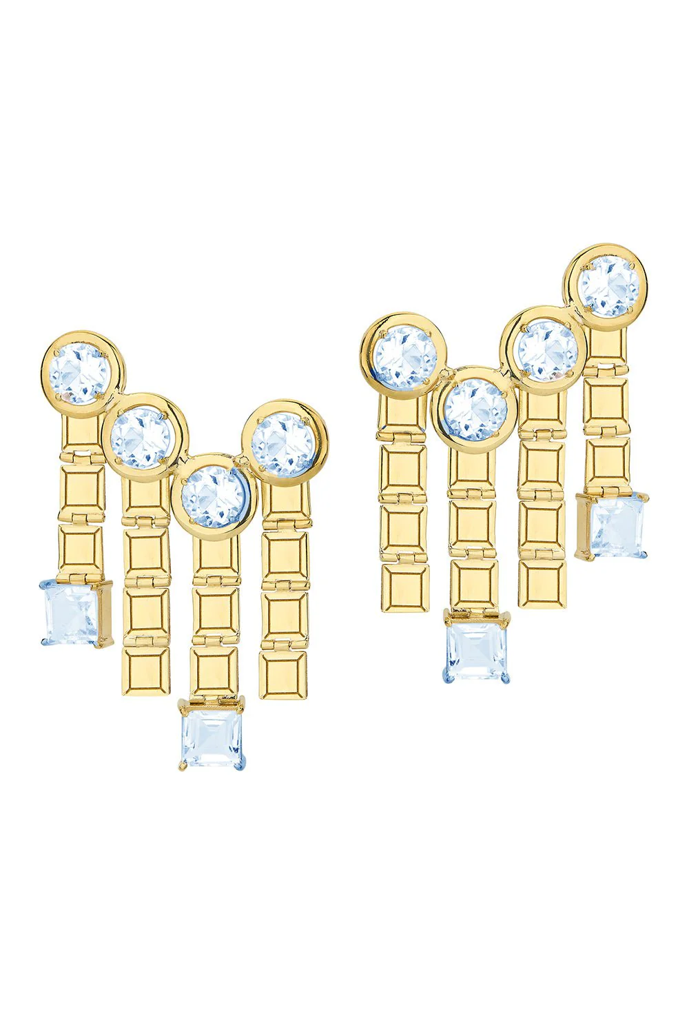 Golden Square Earrings