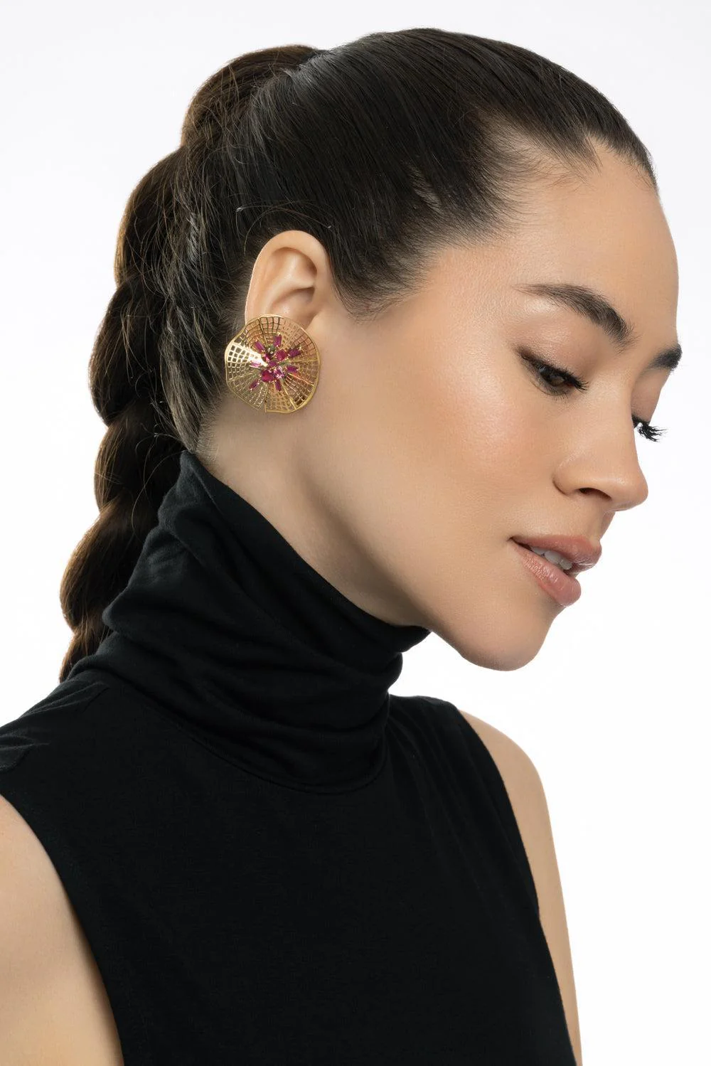 Pink Tourmaline Secret Garden Vitoria Earrings - Image 3