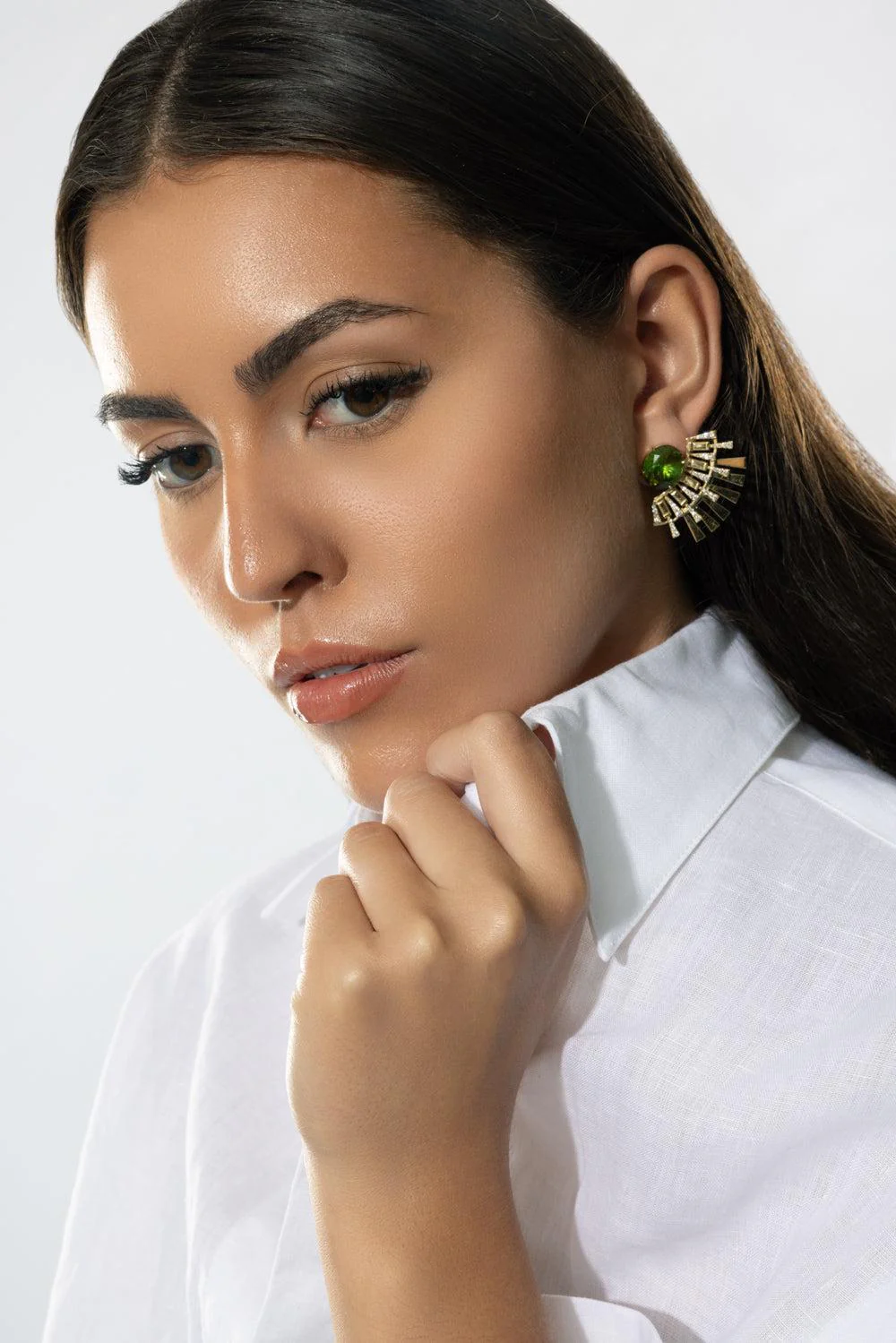Green Tourmaline Valentim Earrings - Image 4